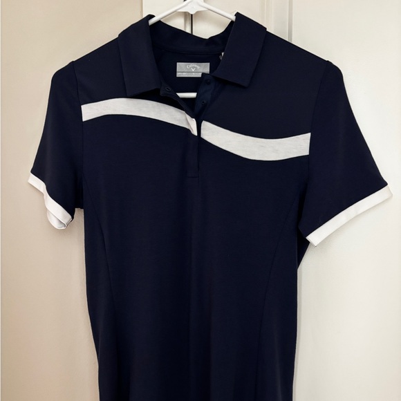 Callaway Women's Golf Polo Shirt with Opti-Dri, Navy Athletic Top Size Small - Picture 3 of 14